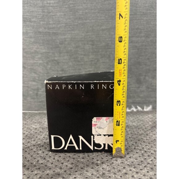 Dansk Silverplated Napkin Rings Set Of 4 In Box Polished Finish Stylish Dining - Picture 9 of 9